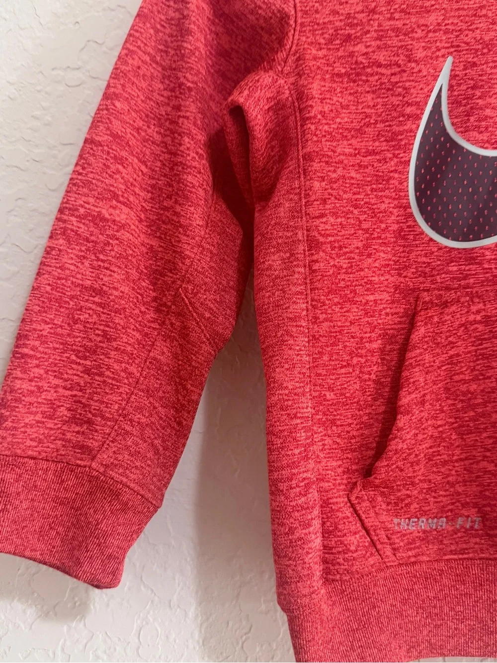 Nike Therma -Fit Boys 6 Orange Fleece Hoodie Great Outdoors Pullover Sweatshirt